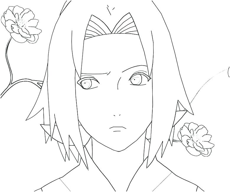 779x650 Sakura Coloring Pages Naruto Anime
