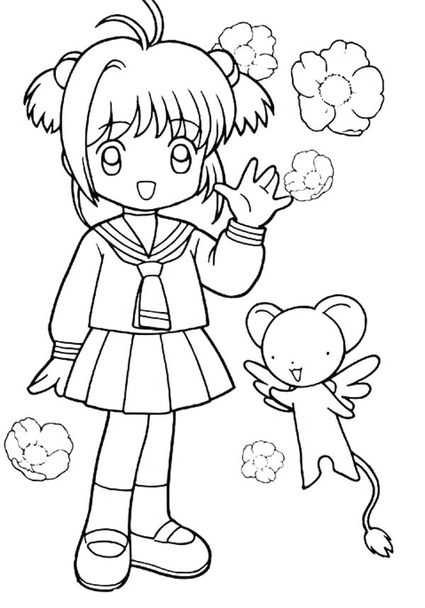600x859 Cardcaptor Sakura Coloring Pages And From Coloring Page Cardcaptor