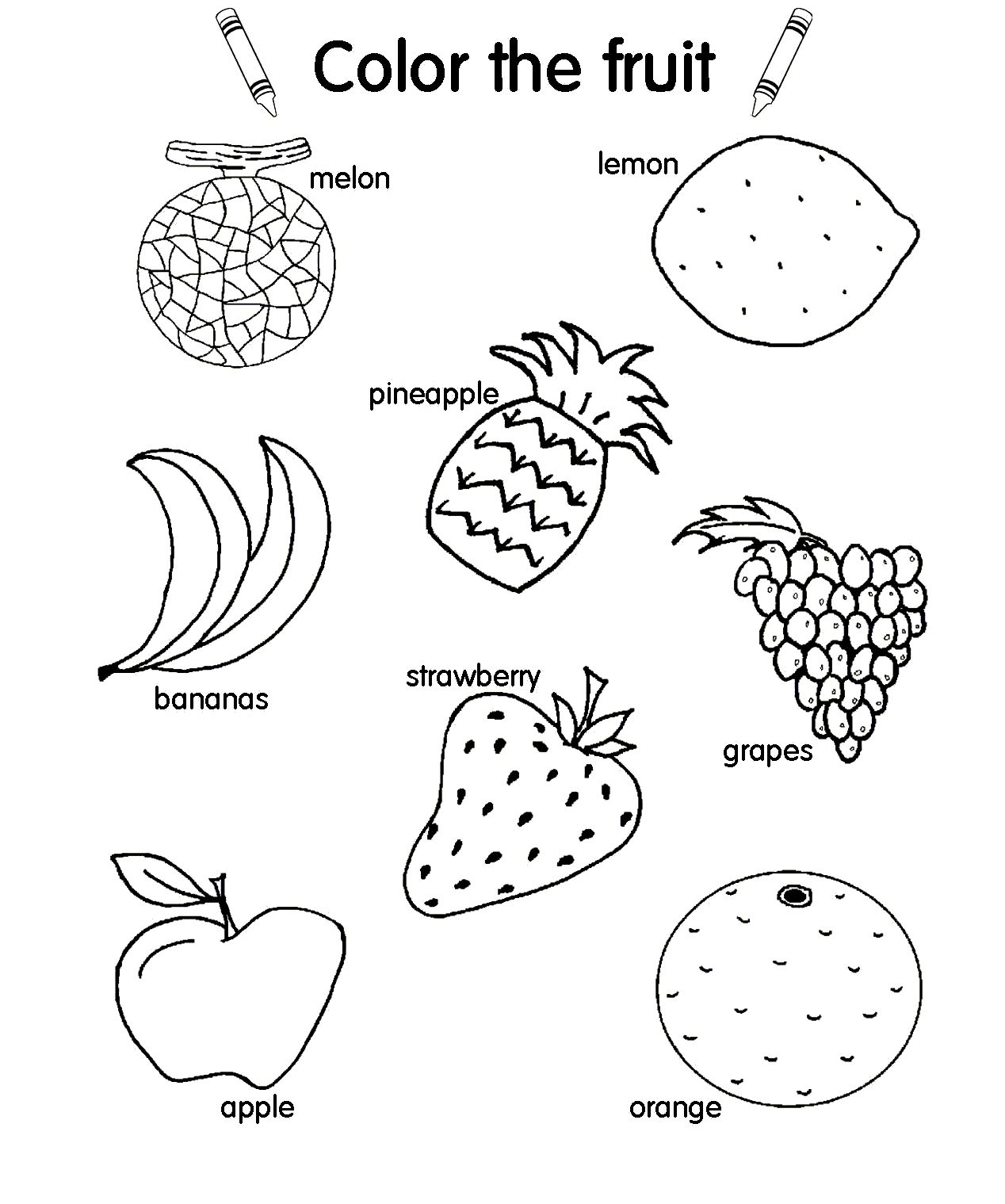 1268x1519 New Fruit Salad Coloring Page Of Coloring Pages Children039s