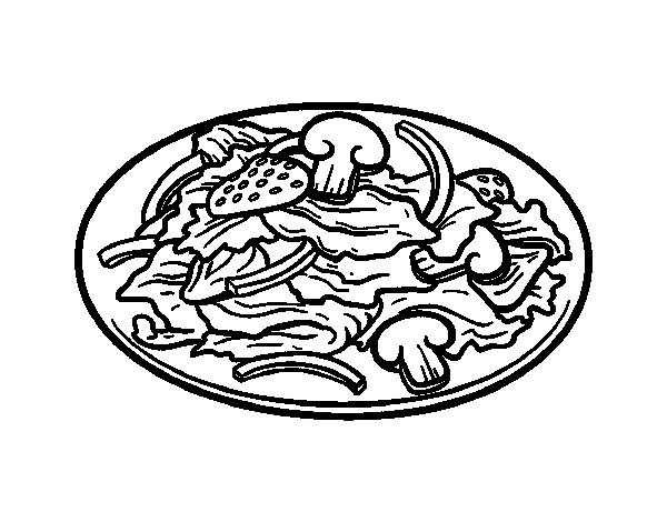 600x470 Salad Coloring Pages
