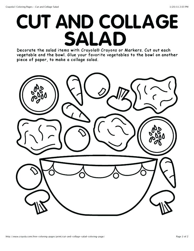 736x952 Collage Coloring Pages Cut And Collage Salad Coloring Page
