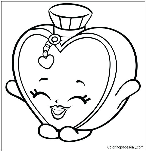 577x603 Shopkins Coloring Pages Limited Sally Scent Coloring Page Shopkins