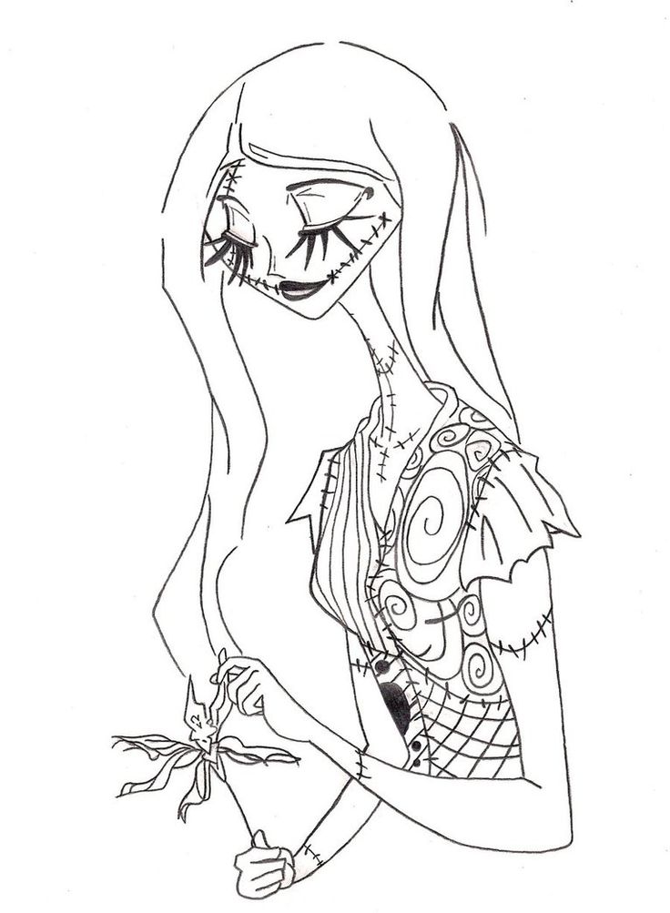 Sally Nightmare Before Christmas Coloring Pages