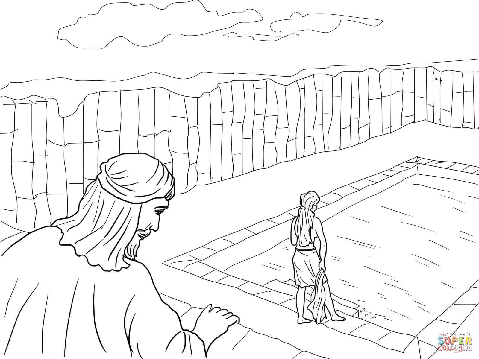 1600x1200 David And Bathsheba Coloring Page