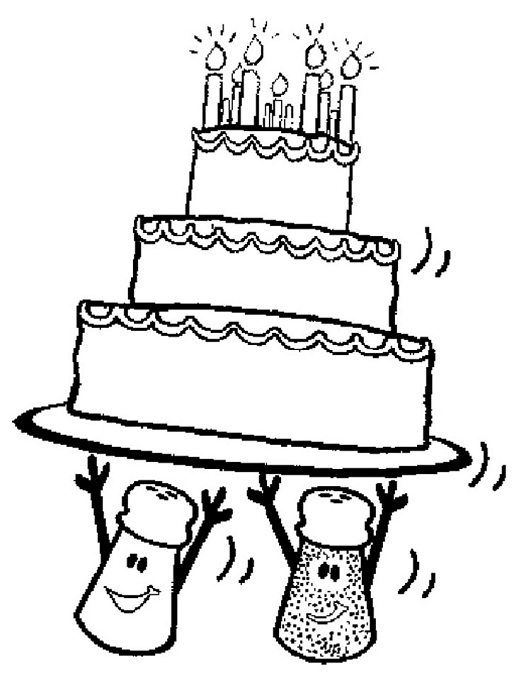 531x700 Pepper And Salt Lifting Cake Coloring Page Animal Pages