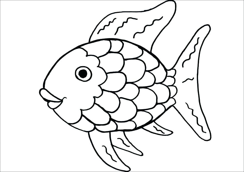 945x668 Fish Coloring Pages Rainbow Coloring Template Printable Rainbow