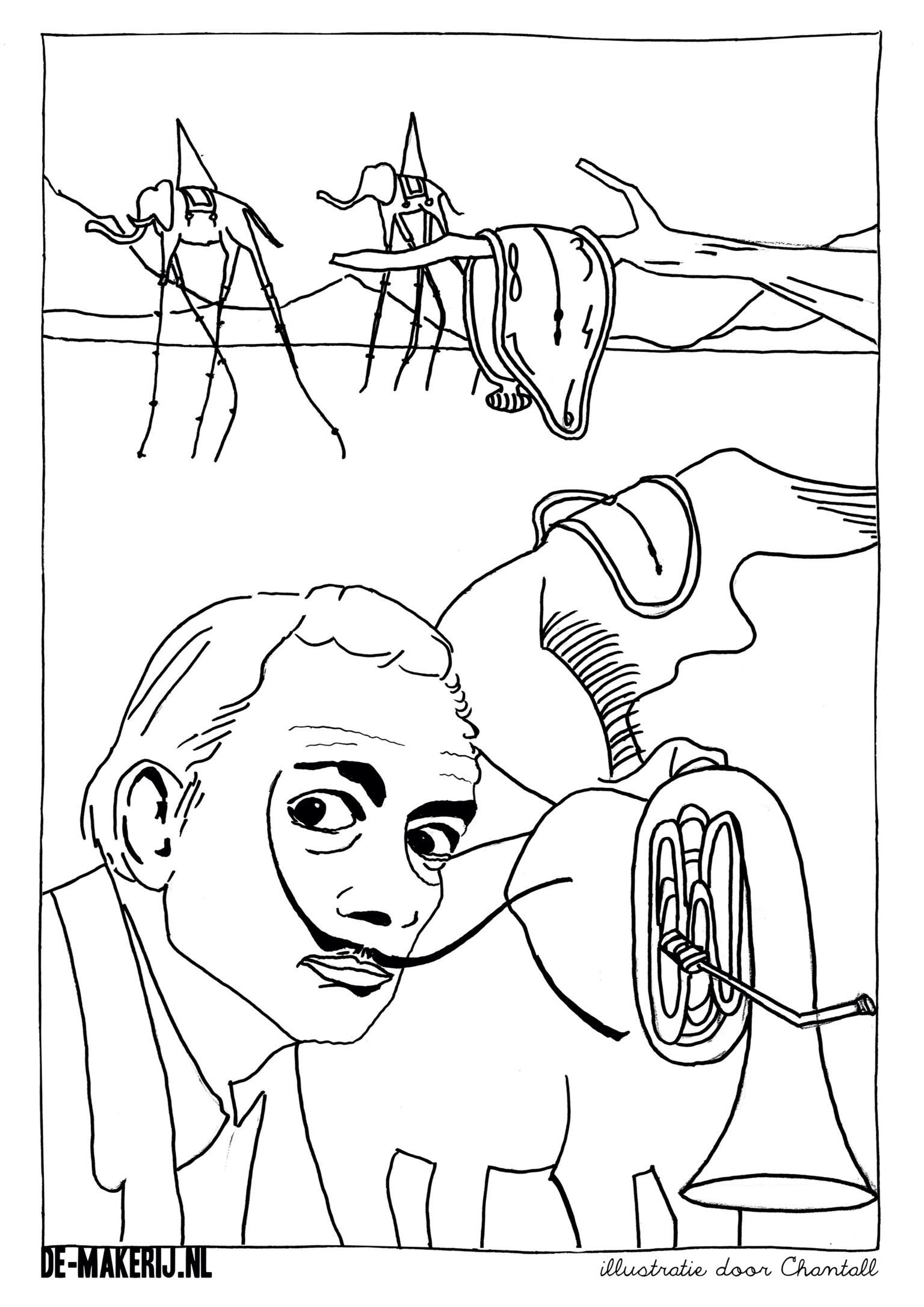 1536x2173 Attractive Design Ideas Salvador Dali Coloring Pages Artwork Art