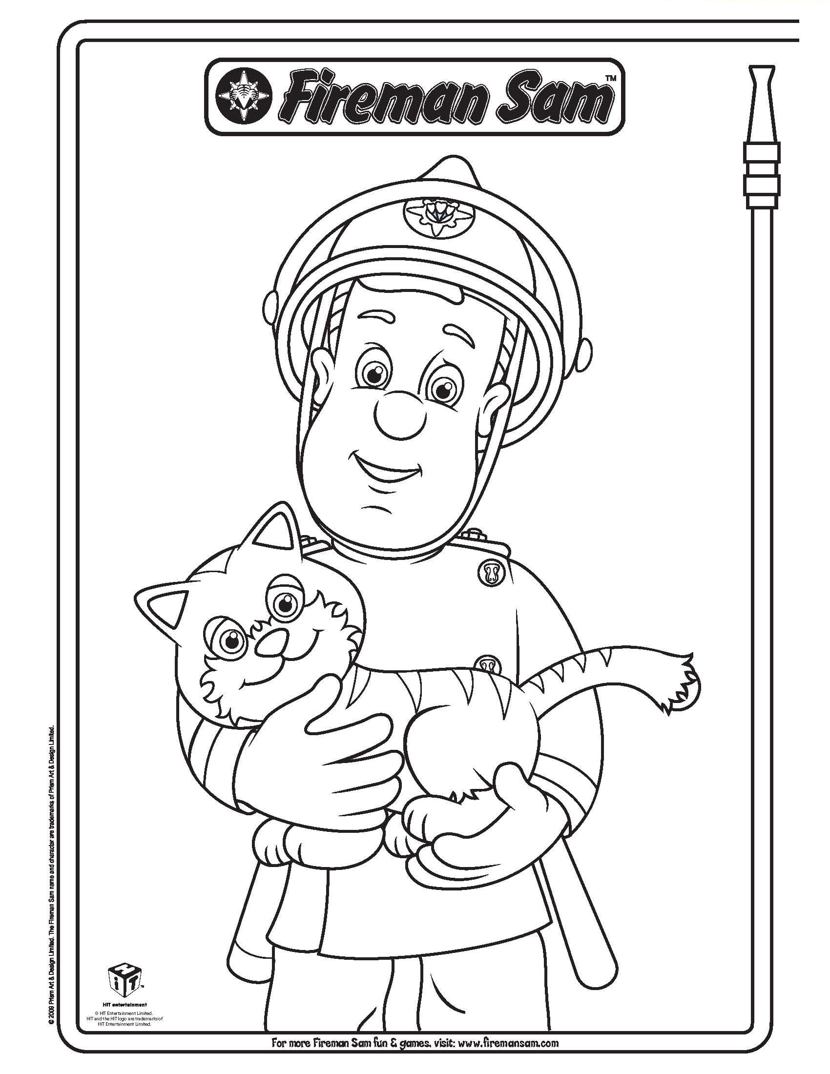 1700x2200 Original Fireman Sam Elvis Coloring Pages