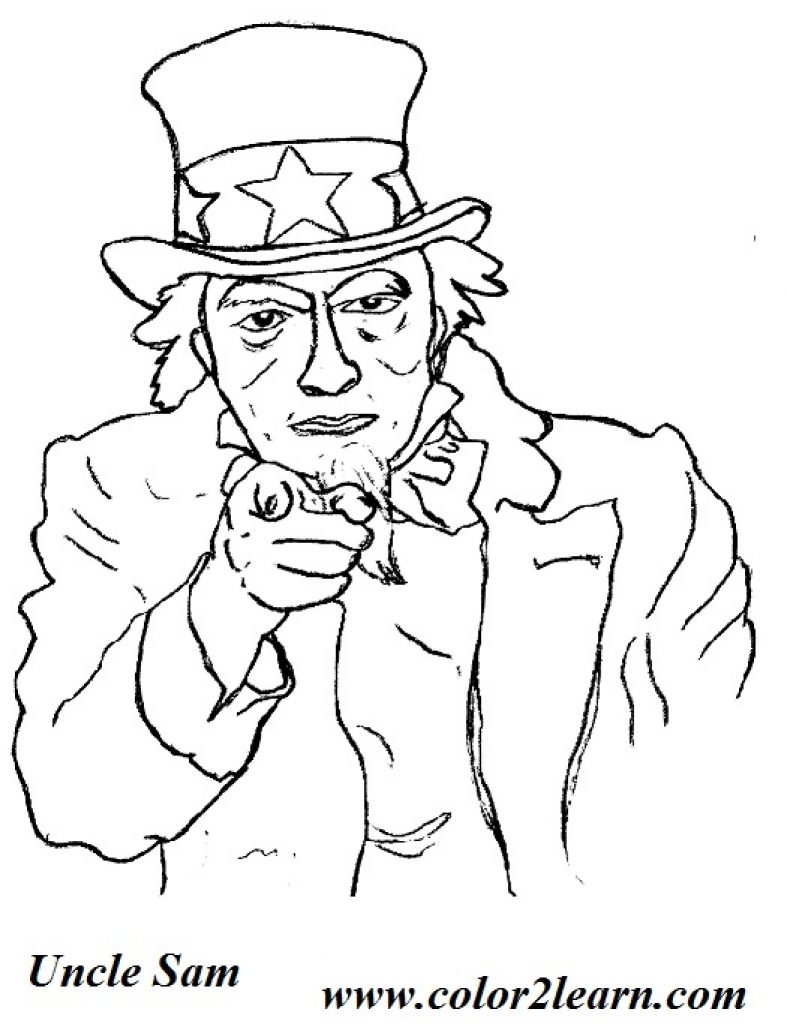 787x1024 Uncle Sam Coloring Pages