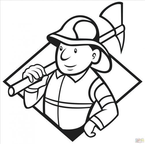 503x500 Coloring Pages ~ Fireman Coloring Pages Letter F Is