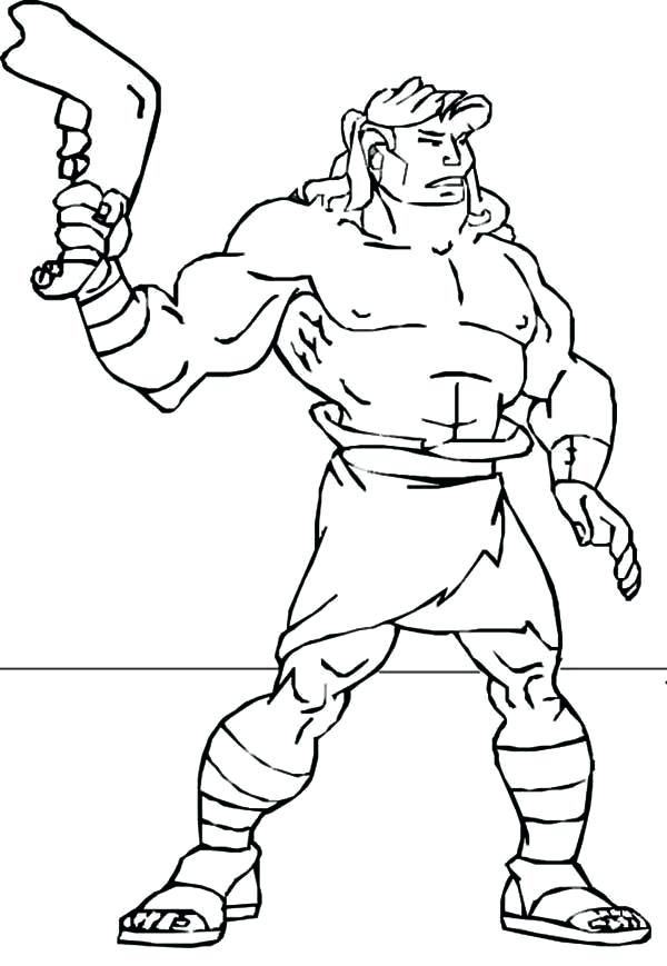 600x869 Samson And Delilah Coloring Page With Jawbone Of An Ass Coloring