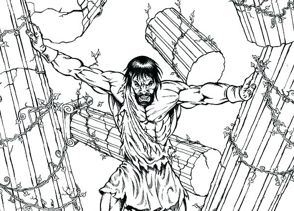 600x430 Samson Coloring Page And Coloring Page Con Google Story Pages