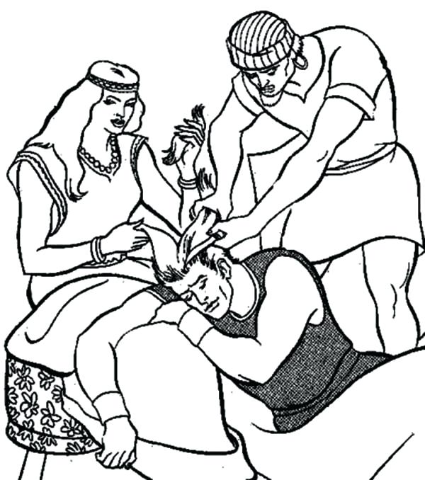 600x678 Samson Coloring Page
