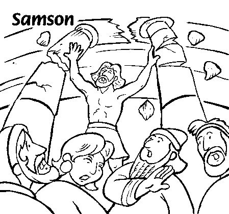 Samson Coloring Pages For Preschoolers