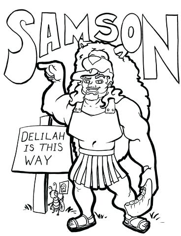 368x479 Samson Coloring Page