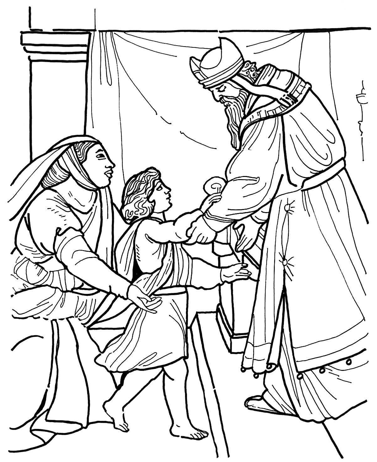 1202x1470 Attractive Hannah And Samuel Coloring Page Saul Bible Pages What S
