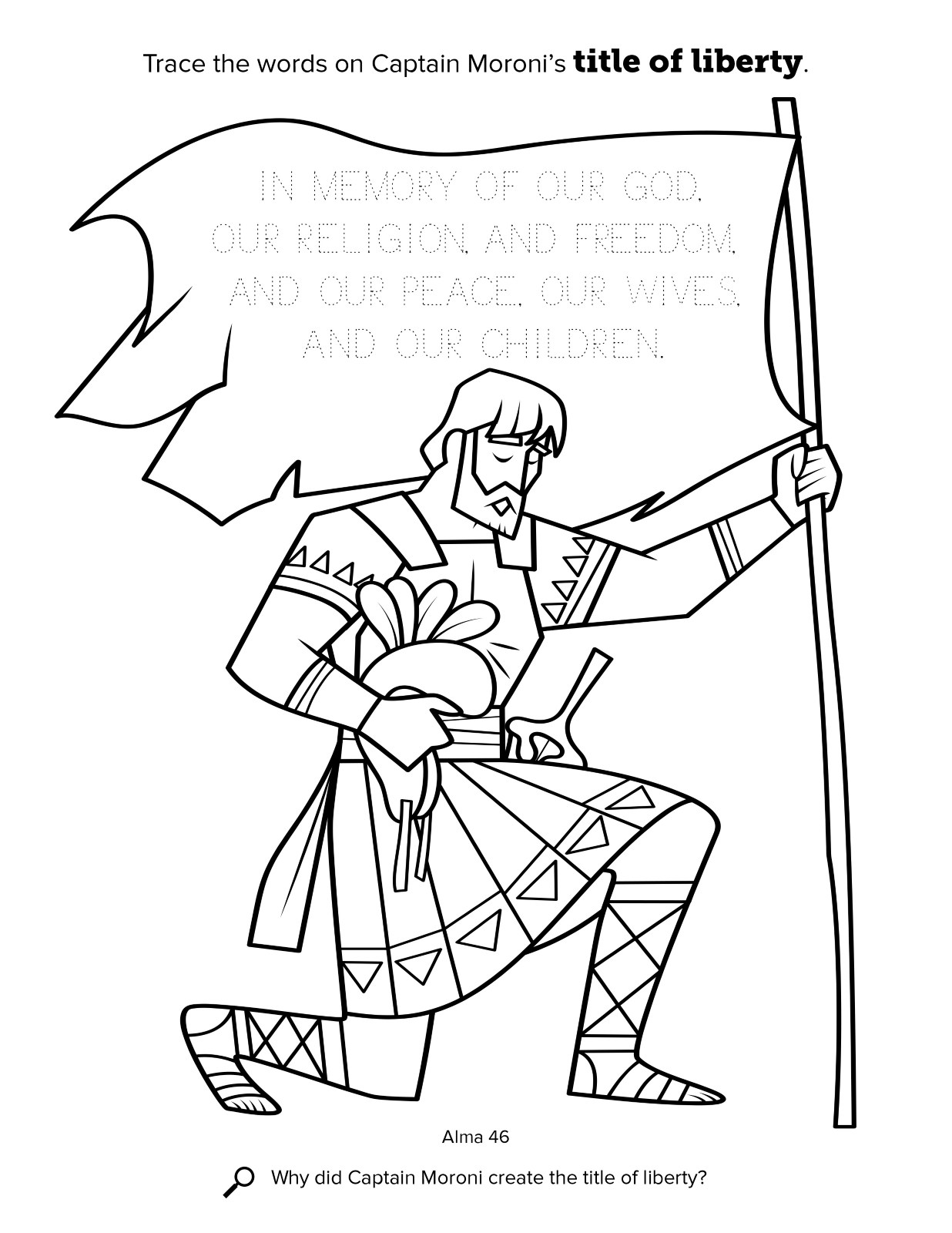 1236x1600 Best Moroni Us Title Of Liberty Samuel Coloring Pages Inspiration