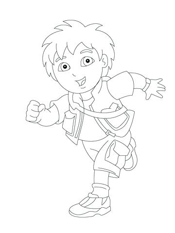 360x480 Diego Coloring Pages Backpack Transformed Into A Boat Juan Diego