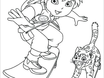 440x330 Go Diego Go Coloring Pages Go Go San Diego Chargers Coloring Pages