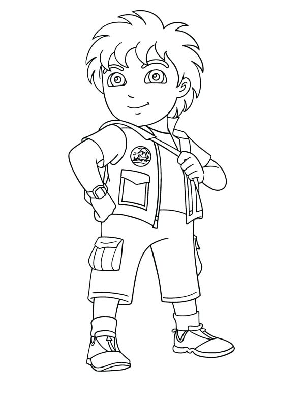 600x776 Go Diego Go Coloring Pages 8 Years Old Boy In Go Go Coloring Page