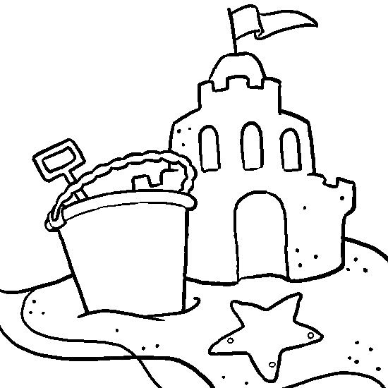 Sand Castle Coloring Page