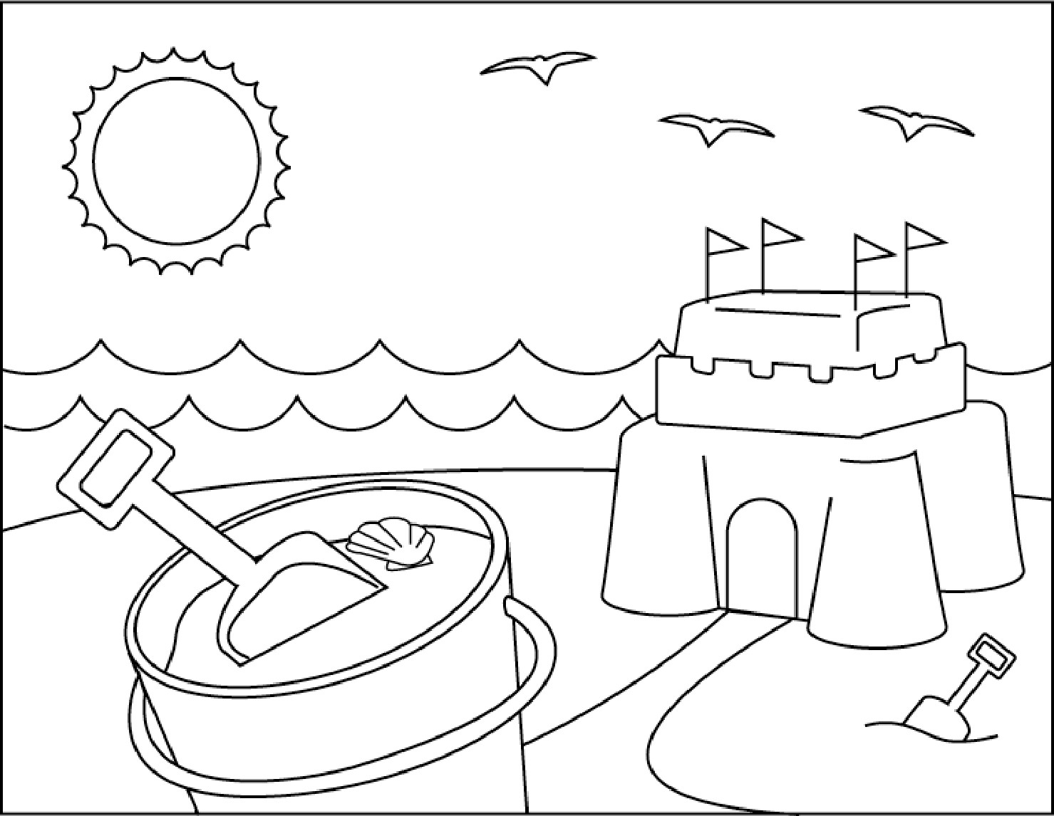 1479x1146 Magic Sand Castle Coloring Page Sandcastle Pages To Download