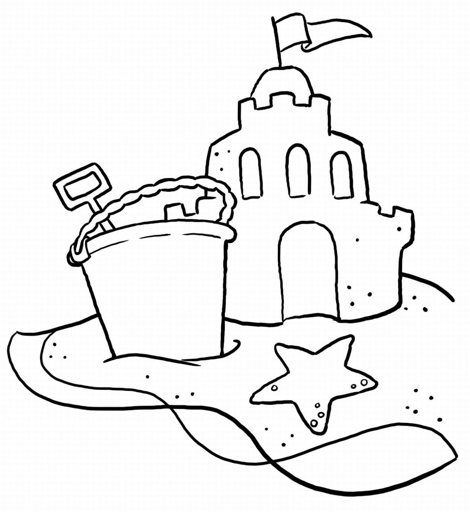 1526x1663 Sand Castle Coloring Page 13