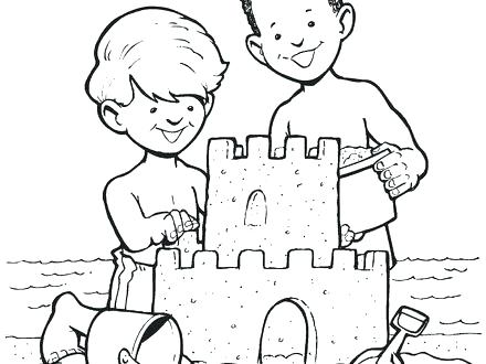 440x330 Sandcastle Coloring Page Sandcastle Coloring Page Sand Castle