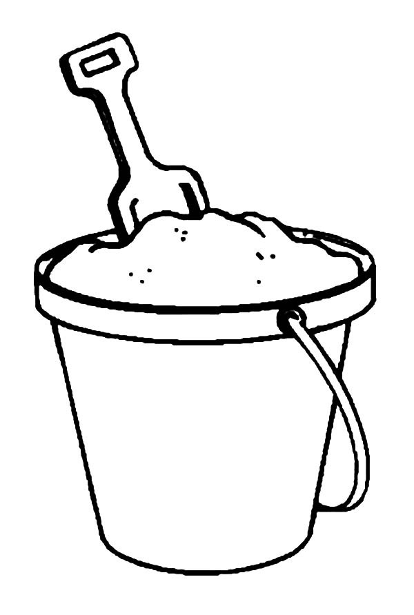 600x892 Beach Bucket Full Of Sand Coloring Pages Best Place To Color