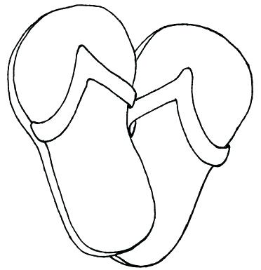 372x385 Flip Flops Coloring Pages More Photo Of Flip Flop Coloring Page