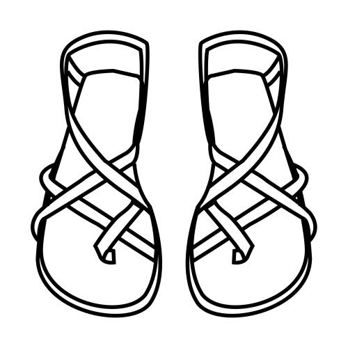 500x500 Sandal Coloring Pages Sunday School Sandals