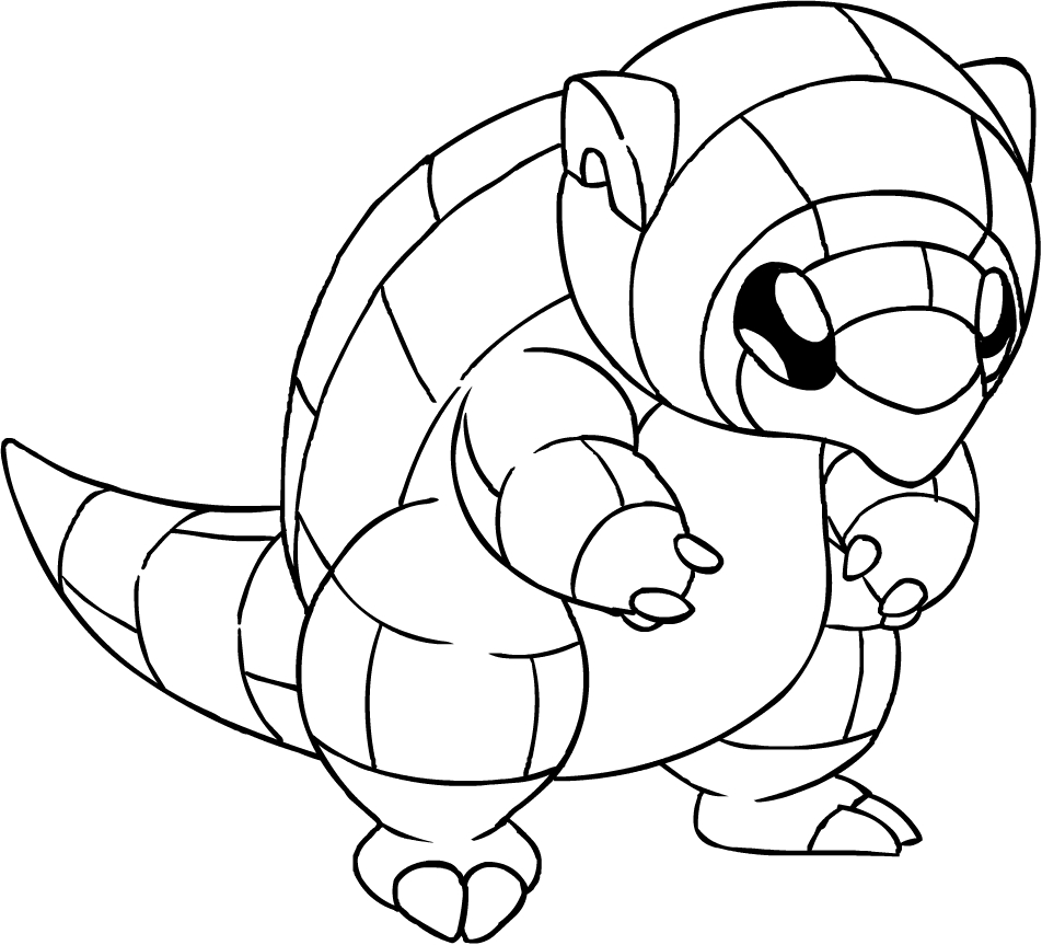 952x863 Drawing Alolan Sandshrew Of The Sun And Moon Coloring Page