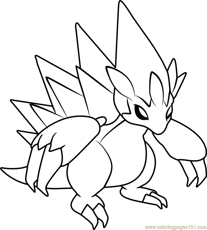721x800 Alola Sandslash Pokemon Sun And Moon Coloring Page