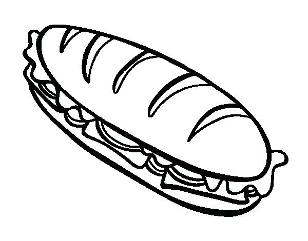 600x470 Full Sandwich Coloring Page Coloringcrewcom Full Sandwich Coloring