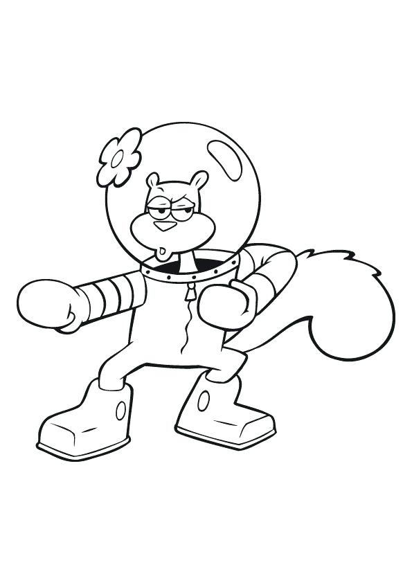 595x842 Sandy Cheeks Coloring Pages And Sandy Sandy Is A Friend Of Sandy