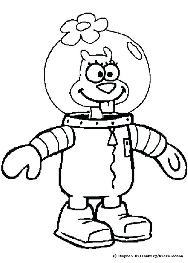 607x850 Sandy The Squirrel Coloring Pages