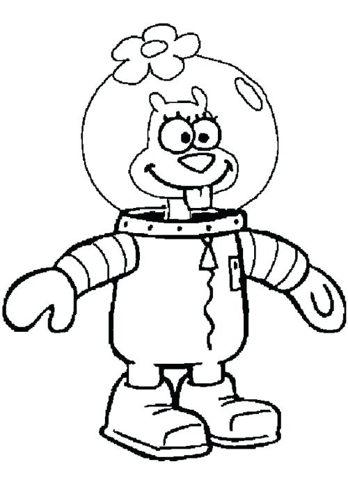 500x700 Sandy Cheeks Coloring Pages Download Squirrel Coloring Pages Sandy