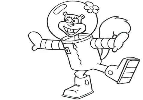 476x333 Sandy Cheeks Coloring Pages Sandy Cheeks Without Her Suit Coloring