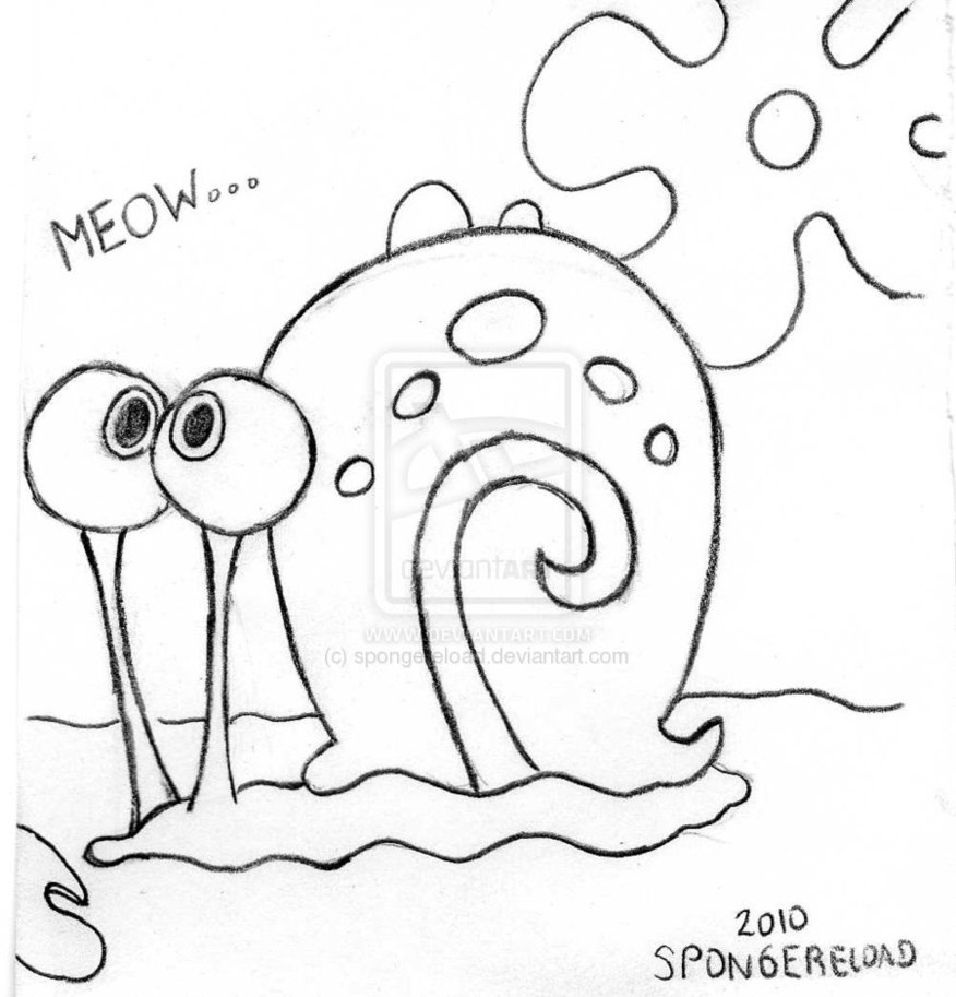 876x913 Fresh Spongebob And Gary Coloring Page Coloring Pages Free