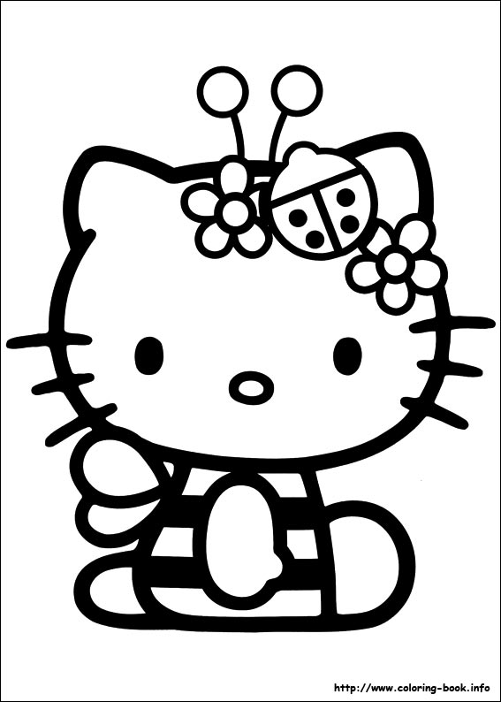 567x794 Hello Kitty Coloring Picture