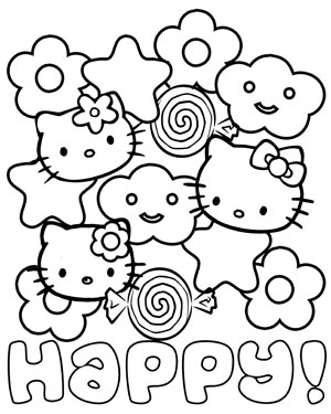 300x375 Sanrio Coloring Pages
