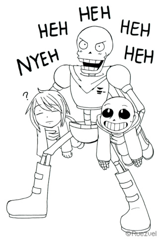 Sans And Papyrus Coloring Pages