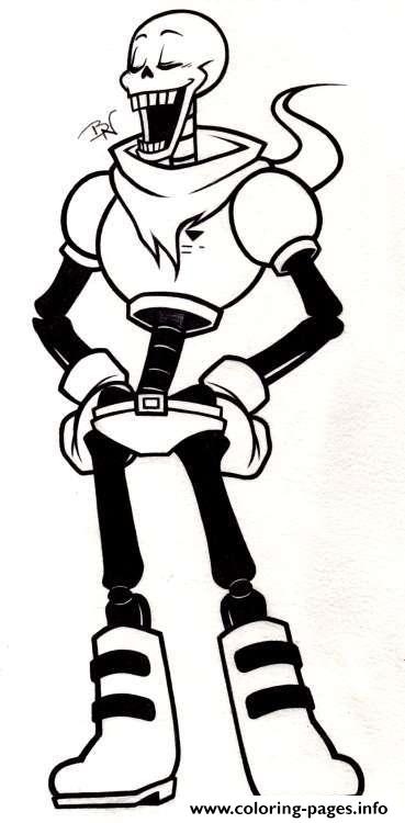369x750 Papyrus Drawing Undertale Coloring Pages Printable