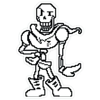 354x354 Sans Coloring Page Papyrus Drawing Coloring Pages Sans Undertale