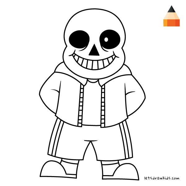 600x600 Sans Undertale Coloring Pages