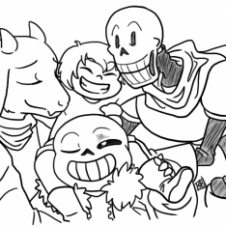 226x226 Undertale Coloring Pages Sans