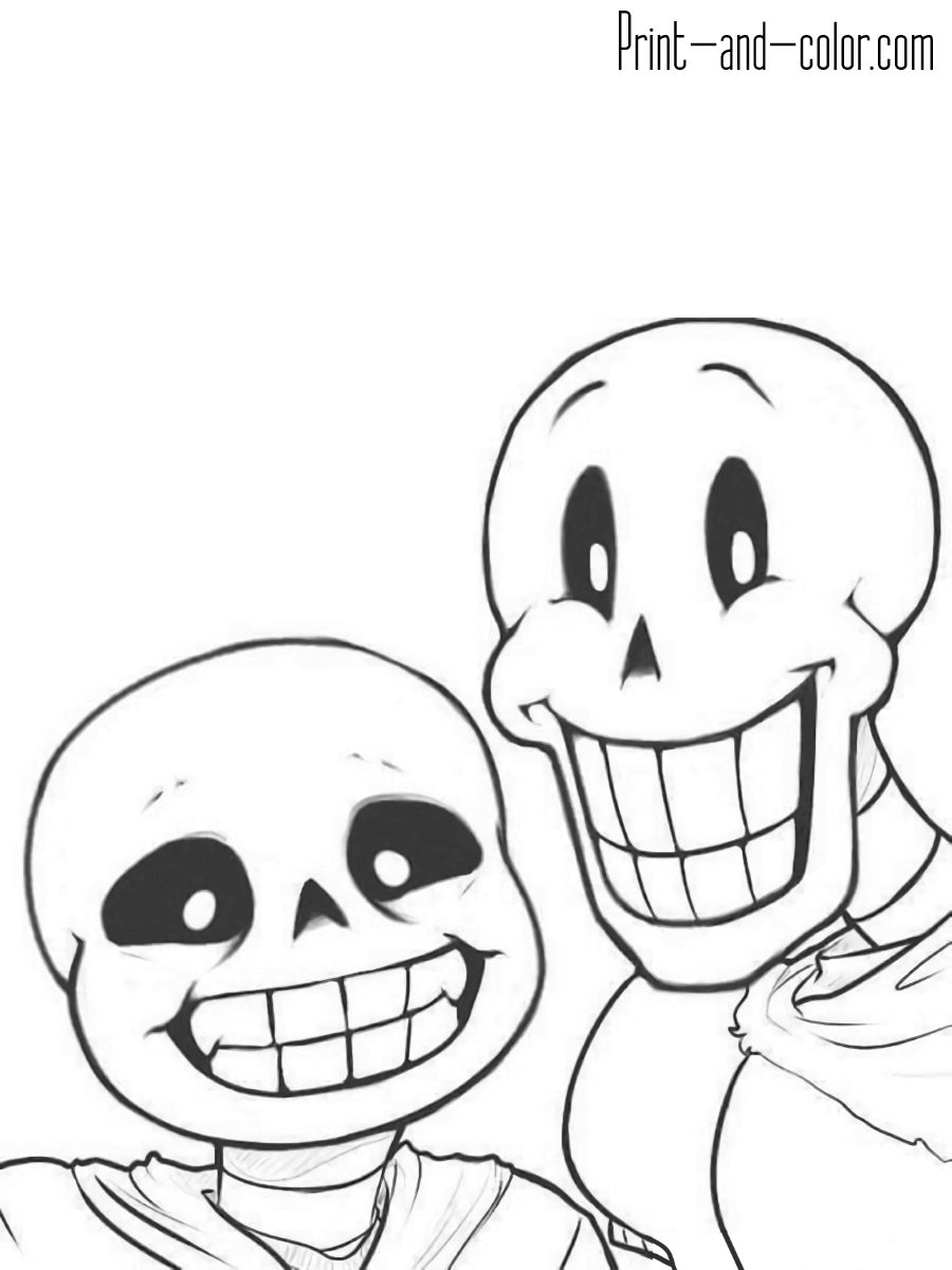 900x1200 Undertale Coloring Pages Print