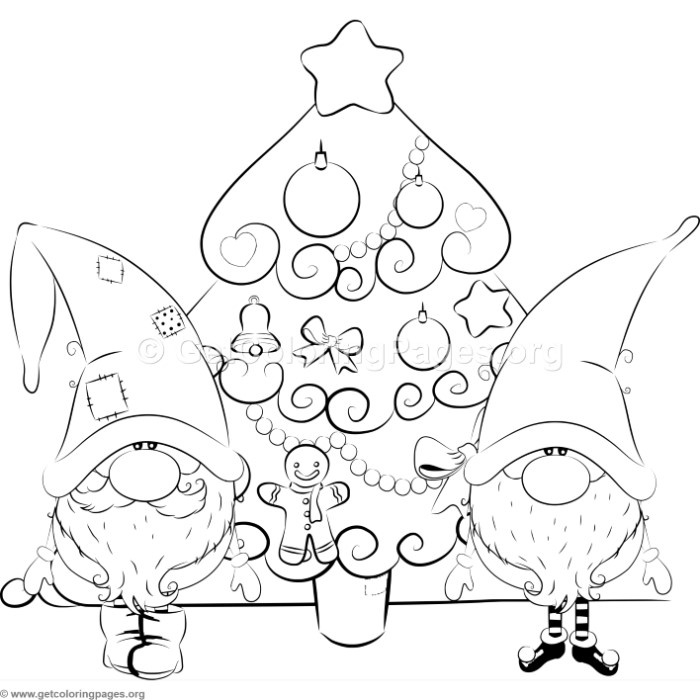 Santa And Elf Coloring Pages