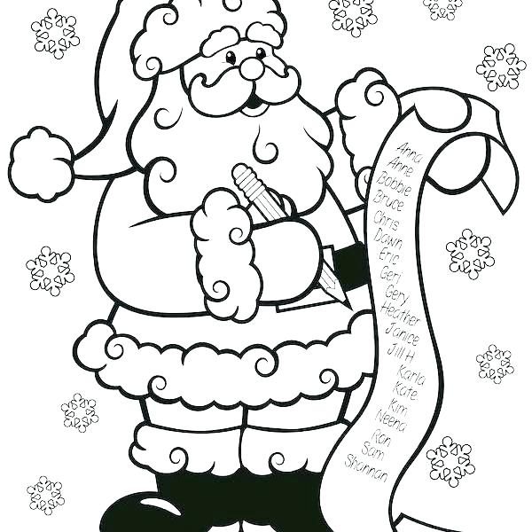 600x600 Santa Printable Coloring Pages Related Post Santa Elves Coloring