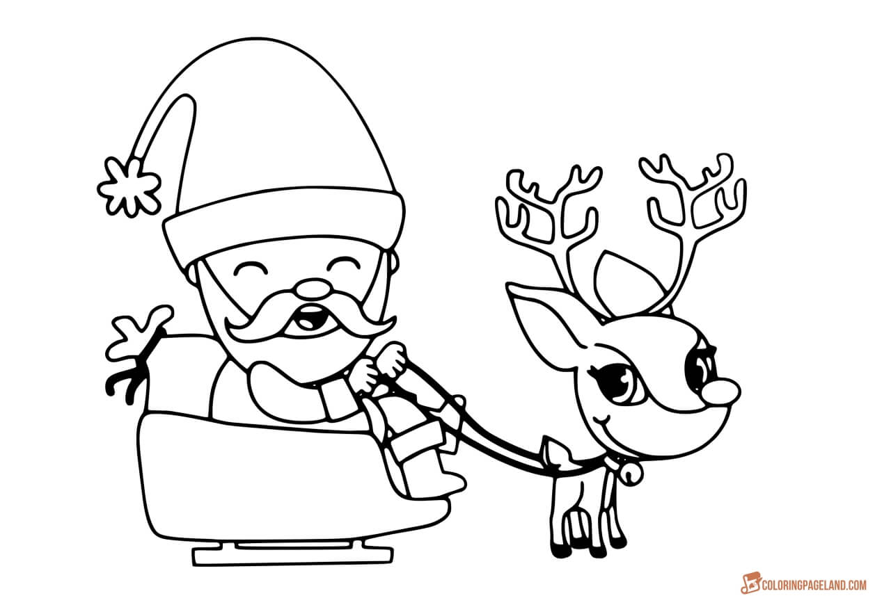 1280x870 Santa Claus Printable Coloring Pages For Christmas